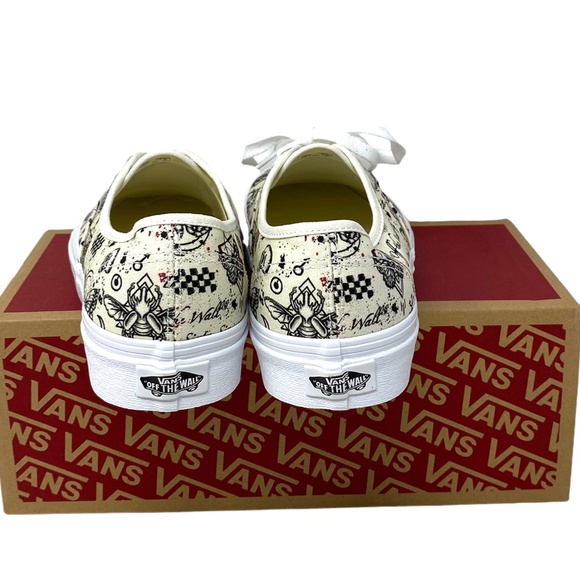 VANS Authentic Shoes Women Size Beige Canvas Low Top Sneakers Skate VN0A5KS9KIG - Picture 6 of 10